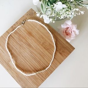 White/Gold Beaded Choker Necklace ⚡️